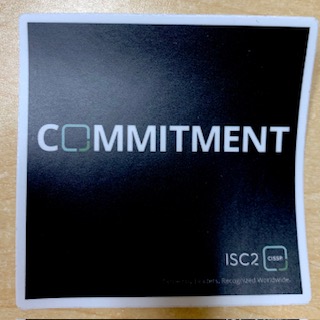 Sticker, 3x3, Commitment, ISC2 CISSP
